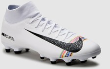 white and black nike soccer cleats