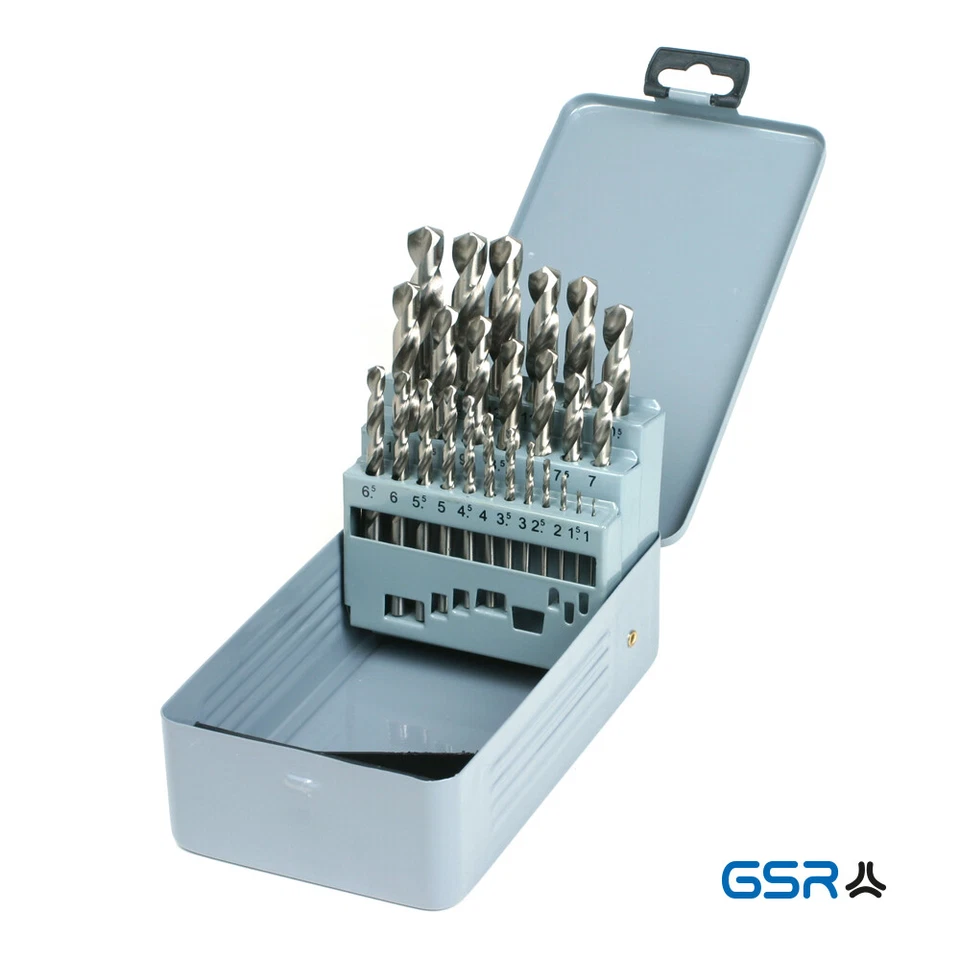 GSR Spiralbohrer Sets 25-tlg. Set Bohrer 1-13 mm HSS-G / TiN / HSS-E / HSS-R - Bild 2 von 2