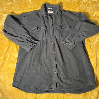 C.E. Schmidt Workwear 100% Cotton Men's Green Button Down Shirt Size Large