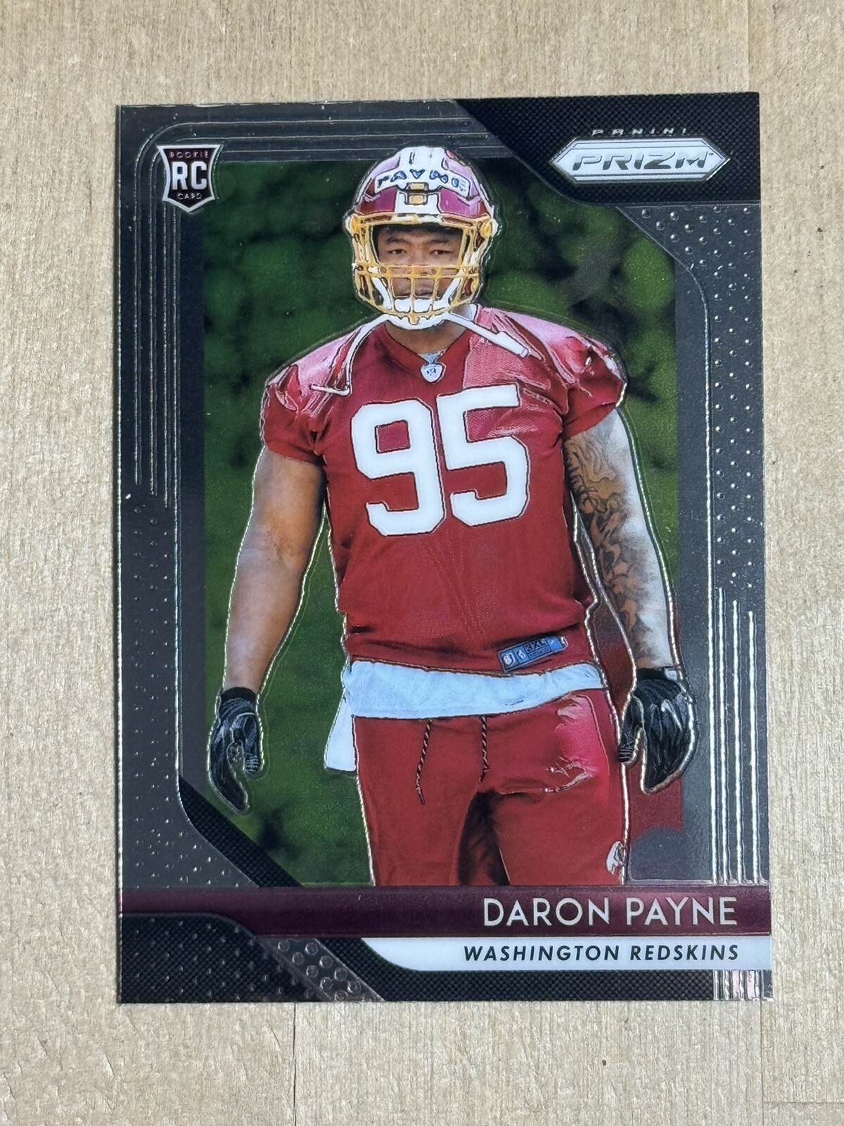 2018 Washington Redskins ROOKIE Daron Payne Panini Prizm ROOKIE CARD #245