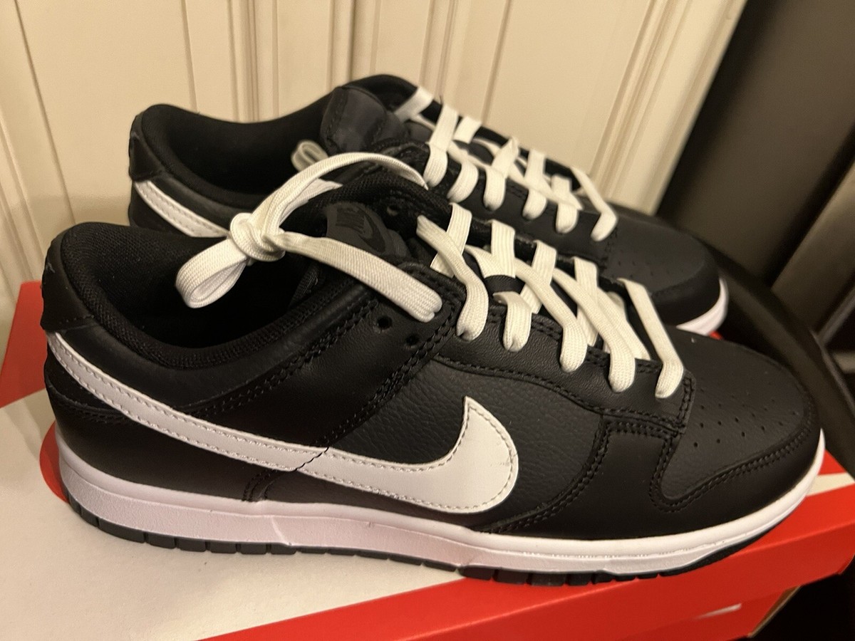 Nike Dunk Low Black Panda Mens Size 7 Retro White Leather (DJ6188-002) Nike Dunk Low Black White Off Noir Reverse Panda DJ6188-002  main image 4