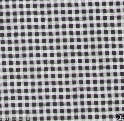 Black & White Tiny Check Quilt Fabric - Free Shipping - 1 Yard - Picture 1 of 1