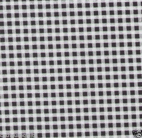 Black & White Tiny Check Quilt Fabric - Free Shipping - 1 Yard - Afbeelding 1 van 1