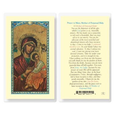 Our Lady of Perpetual Help E24-287- Laminated Holy Card | eBay