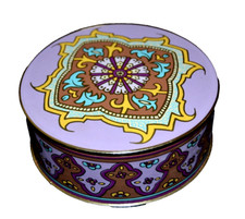 Revlon INTIMATE 3 oz Perfumed Body Powder Lavender Purple Paper Box Unused Vtg