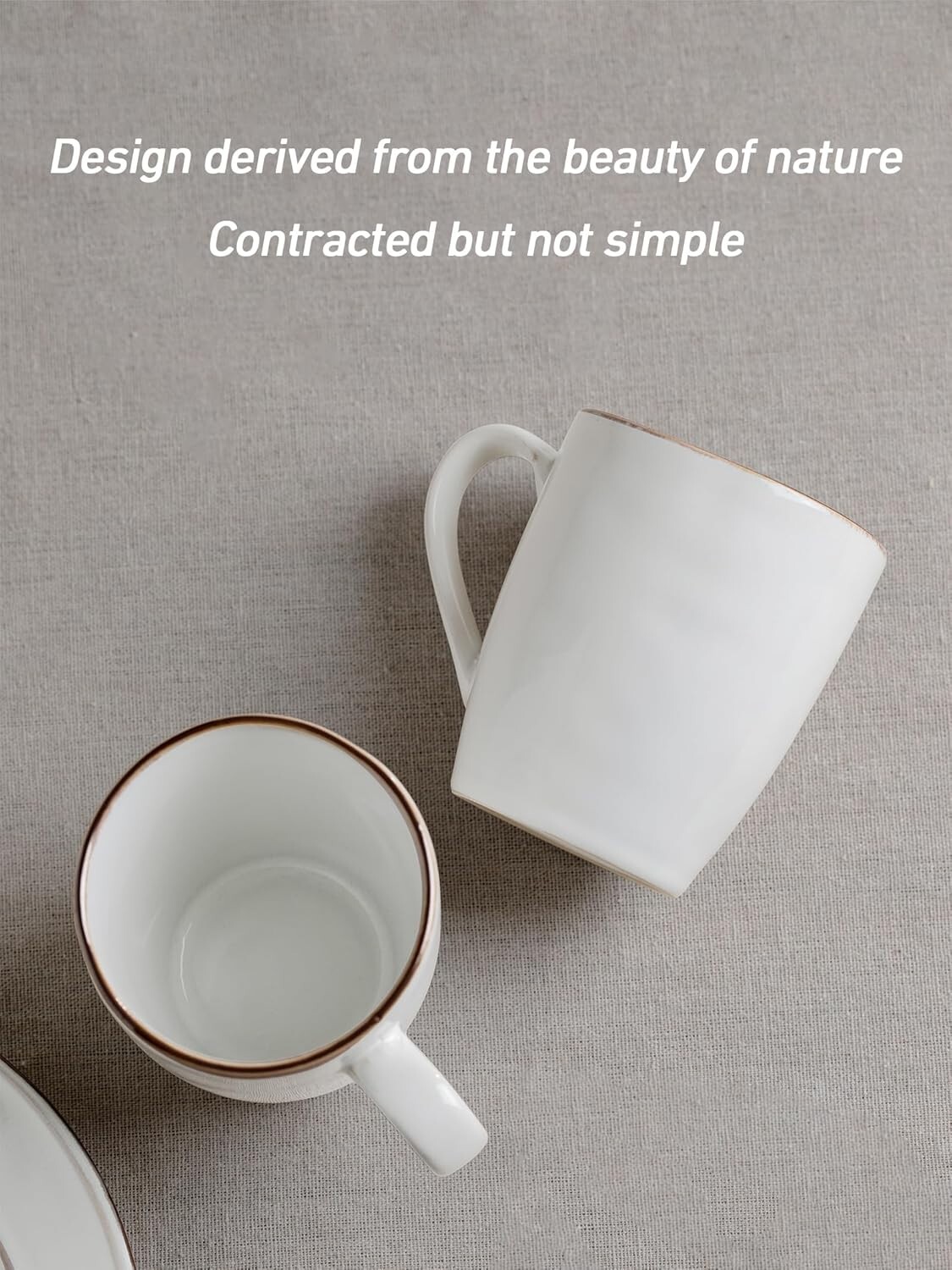 famiware Aurora Coffee Mugs, 14oz Mug Set of 4, Stoneware Mug, Cups for Kitchen,