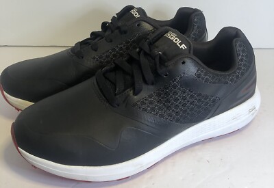 Skechers Mens Go Golf Black Shoes Blk/Red Size 8. Spike-less  display picture 1