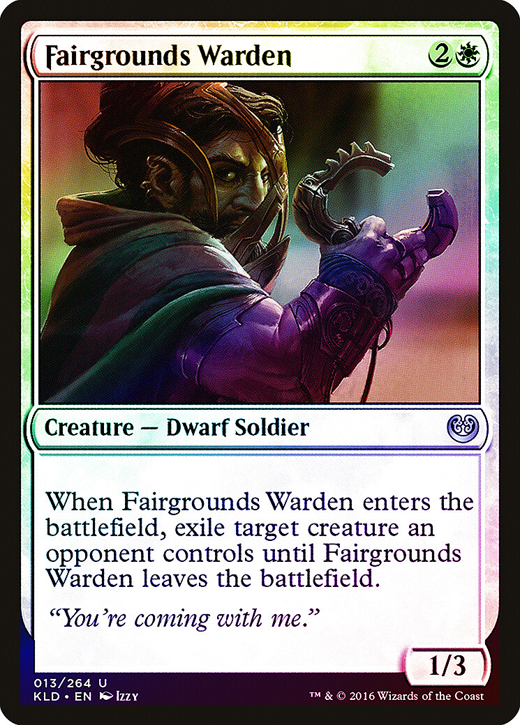 Fairgrounds Warden Kaladesh Rare Carte Magic Fairgrounds Warden - - Kaladesh - Jeu De Cartes Collection Guardiano Della Fiera