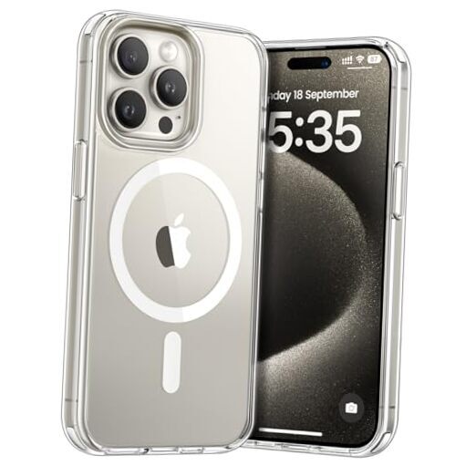 Case for iPhone 15 Pro - Transparent Case with Magsafe, 15 Pro(6.1