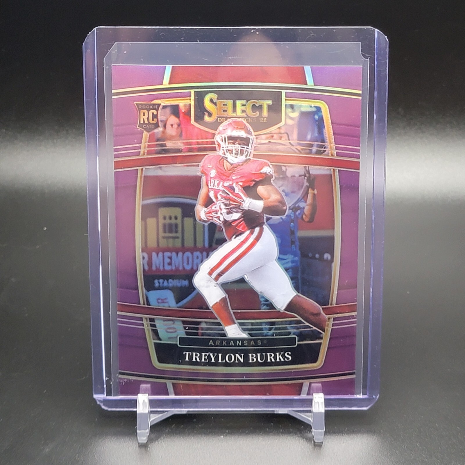 2022 Select Draft TREYLON BURKS #6 Concourse PURPLE HOLO PRIZM SSP #/75 Titans