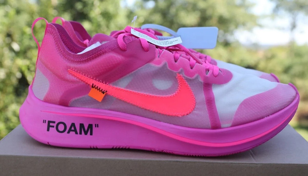 pink off white foams