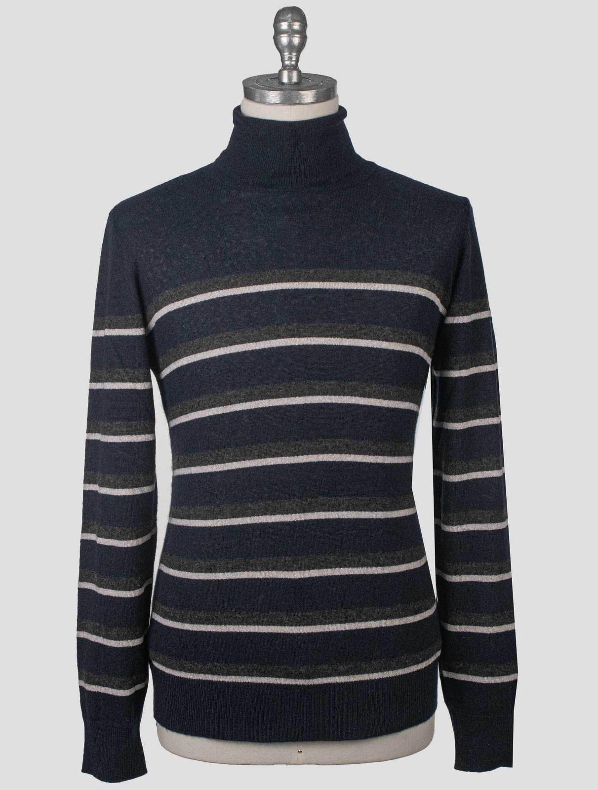 Многоцветный кашемировый шелковый свитер Isaia с высоким воротом IDM133 Man