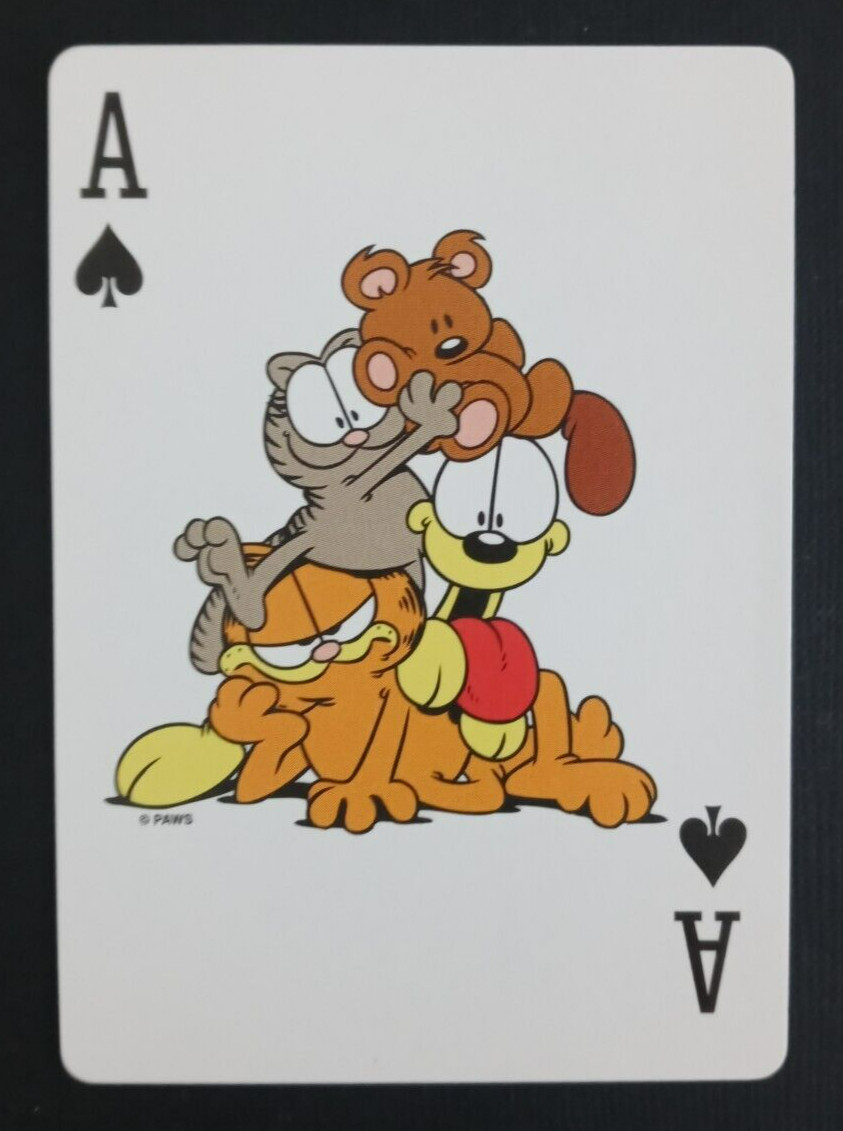 Hoyle Garfield and Friends Playing Card Ace Spades