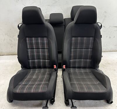 10-14 VW MK6 GTI Tartan Plaid Seats 2 Door Fits 4 DR OEM