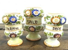 Tris SALE Fine PEPE da Collezione CUCINA Porcellana Ceramica Contenitori Vintage