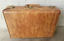 Vintage Brown Leather Locking Presto Briefcase