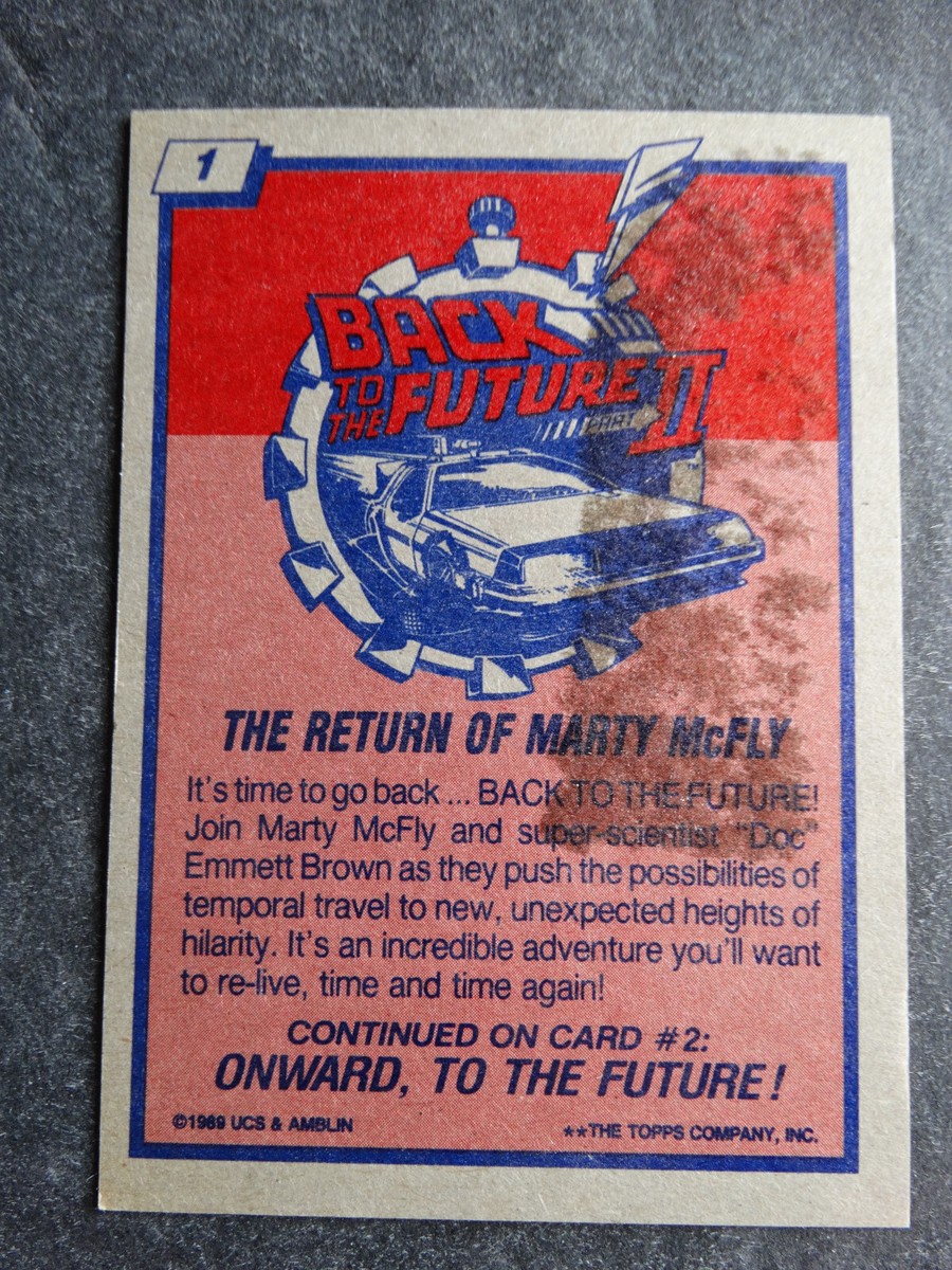 1989 Topps Back to the Future 2 Movie Trading Card Complete Your
