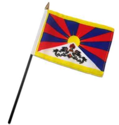 10 Pack Tibet 4''x6'' Flag Desk Table Stick