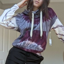 NSF purple Tie Dye Hoodie Sweatshirt Size S