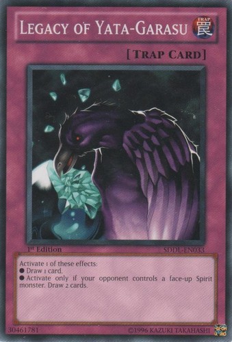 yatagarasu yugioh card Yugioh Yata Garasu LOD-000 Secret Rare Unlimited Edition NM main image 1