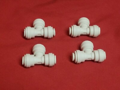 4 qty John Guest Quick Connect Union Tee 1/4'' OD Connector 