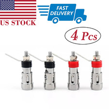 4pcs Speaker Audio AMP Terminal Binding Post Spring Loaded Type Nickel Plated US