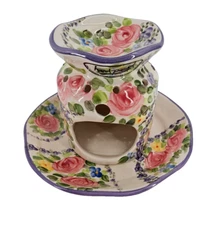 Rose Parade 2 Piece Ceramic Decor Dishes Plate Potpourri by Don Swanson