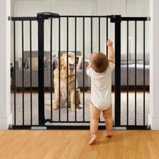 BABELIO 36 Inch Tall Metal Baby Gate, 29-48" Auto Close Pres