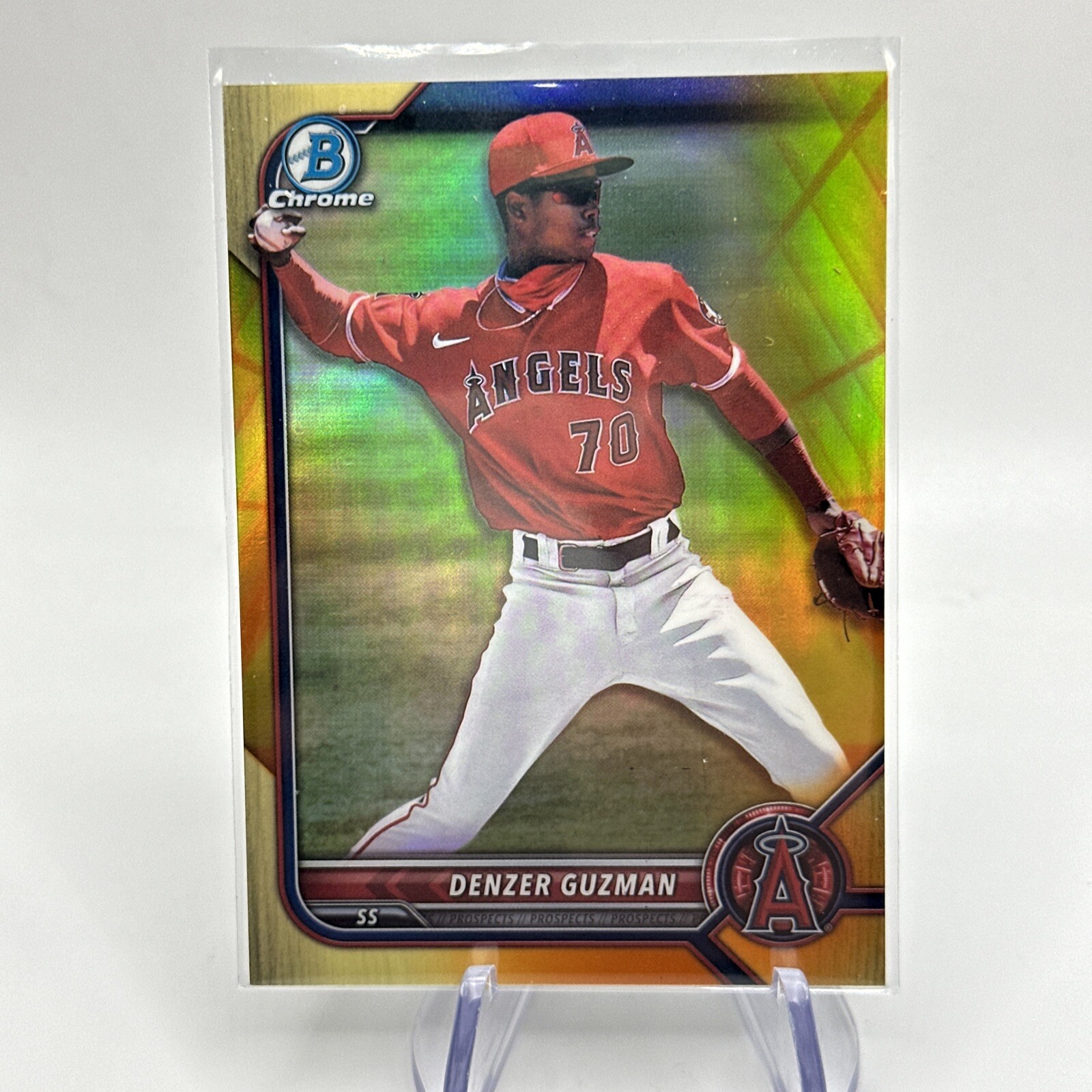 2022 Bowman Chrome Prospects  BCP-138 Denzer Guzman True Yellow Refractor 38/75