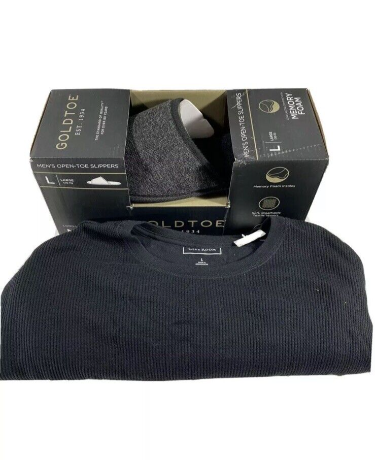 PANTOFOLA D’ORO NUOVA Ciabatta Uomo Gold Punta Aperta Punta Oro GRANDE Club Room Termica GRANDE NERA