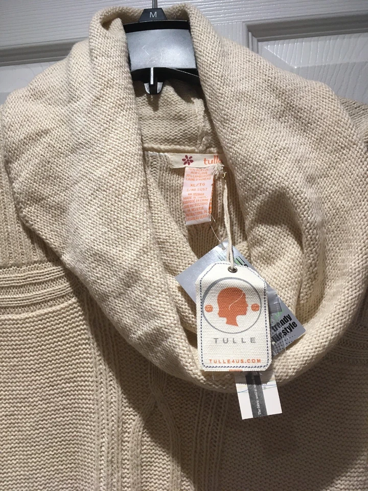 Vestido suéter de tule tamanho XL túnica - Imagem 3 de 4