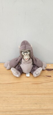 Disney Vintage Tarzan Flynt Mungo Gorilla Affe Kunststoff Gesicht Plüschtier Kuscheltier 