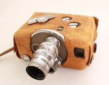Art Deco Movie Camera in Custom Leather Case