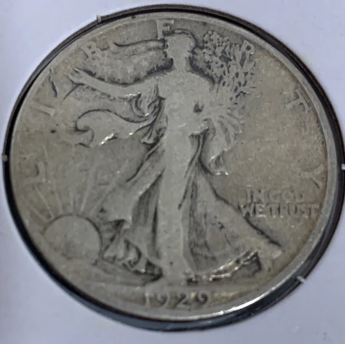 1929D Walking Liberty Half Dollar Choice F-VF Full Date And Rims Nice Details A1