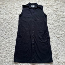 MHL Margaret Howell Cotton Linen Sleeveless Gilet Black Used
