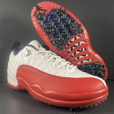 Nike Air Jordan 12 Low Retro 12 Cherry Red Golf Cleats Men's Size 9.5 DH4120-161