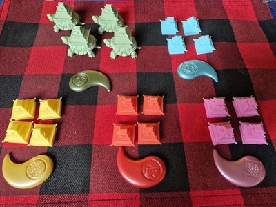Rising Sun Board Game 3D Stronghold +  Alliances Kickstarter Tokens CMON Daimyo 