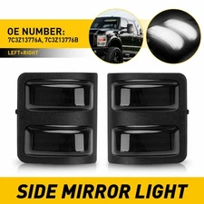 Smoke Lens LED Side Mirror Marker Signal Lights 2x For Ford F250 F350 F450 F550