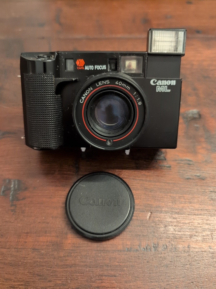 Vintage Canon AF35 ML Black 40mm f/1.9 Lens Point & Shoot Film