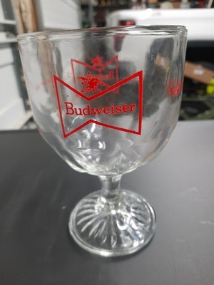 Vintage Advertising BUDWEISER KING OF BEERS  Beer Goblet Stein - 8 Panel