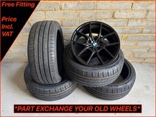 BMW 20" 5 Series 6 Series Genuine 356 Black Alloy Wheels & New Tyres