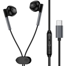 Samsung Earbuds USB C Wired Headphones for Galaxy A17 A16 5G Black