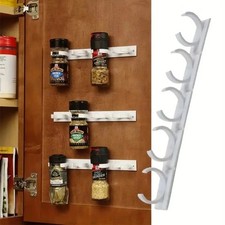 Kitchen Spice Rack Organizer 20 Clip Strip Holder Cabinet Door Seasoning Storage