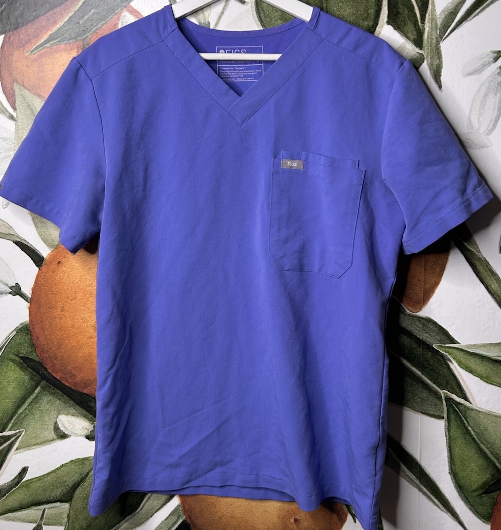 Figs Small Technical Collection Purple Scrub Top … - image 1