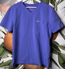 Figs Small Technical Collection Purple Scrub Top Short Sleeve