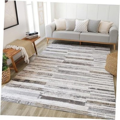 Cadence 4'x6' (Exact Size: 3'11'' x 5'7'') Abstract Indoor Area Rug, Beige 