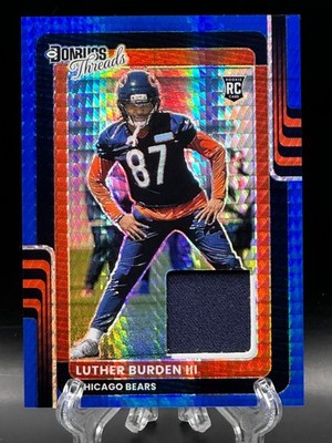 Luther Burden III 2025 Donruss Optic Rookie Donruss Threads Blue Hyper Prizm RC