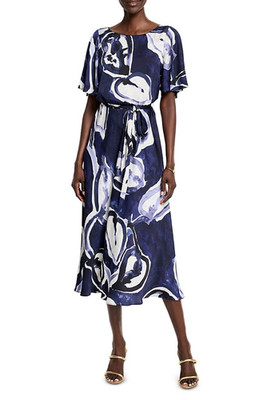 Nic+Zoe Women Watercolor Vines Jeni Dress Multi Size XS