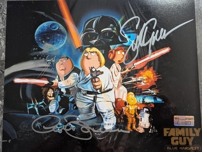 STAR WARS Family Guy 8x10 SIGNED Alex Borstein & Seth Green w/COA FREE SHIPPING
