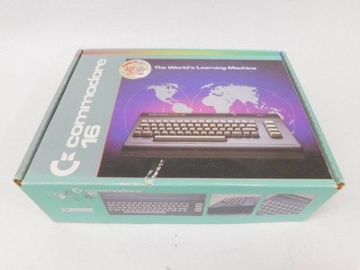 Commodore 16 Vintage Computer w/ Box + Manuals (no power supply, cannot test)